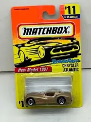 1997 MATCHBOX SUPERFAST #11 GOLD CHRYSLER ATLANTIC NEW ON CARD