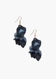 [Taking Shape] Taking Shape Petal Drop Earrings in Black - Women's Accessories Black