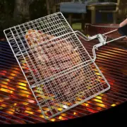 304 Stainless Steel BBQ Mesh Non Stick Grilling Basket Grill Mesh Mat Meat Veget