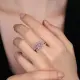 【MoonDy】戒指 純銀戒指 食指戒 鑽戒 寶石戒指 鑽石戒指 復古戒指 可愛戒指 日系戒指 方形戒指 粉鑽戒指