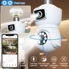 360° WiFi E27 Bulb Wireless Camera Auto Tracking Dual Lens Screen Home Security