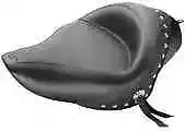 Black Stud Wide Touring Solo Driver Seat w Conchos Roadster 2018-2020