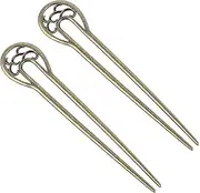 Hariendny 2pcs Metal U Shaped Hairpin Large French Hair Pins Vintage Hair Sticks Hair Fork Pins Hairstyle Accessories for Women Girls