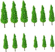 12Pcs Mini Tree Model Decor Artificial Greenery for Garden Landscape Realistic Miniature Trees for Home Ornament for Succulent and Bonsai Micro Landscape