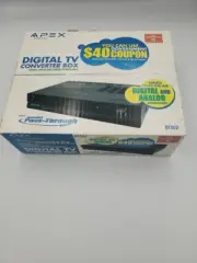 Brand New Apex DIGITAL TV CONVERTER BOX with ANALOG PASS-THROUGH with REMOTE