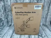 Hinomi CyberFlex Monitor Dual Arm Desk Mount with RGB Lighting White