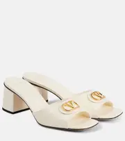 [Valentino Garavani] Valentino Garavani VLogo leather mules AU 9 white