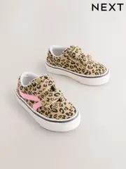 Animal Print Standard Fit (F) Touch Fastening Trainers (F75679) | $39 - $44