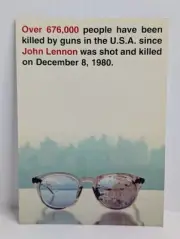 Gun Control Billboard "John Lennon Glasses" Tower Records Postcard 6"x4" 2000