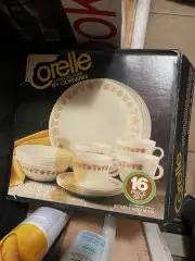 Vtg Corelle Livingware By Corning Butterfly Gold 16-Pc