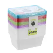 100 x Take away Containers Plastic Coloured Lid Takeaway Meal Prep Box 1000ML