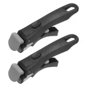 2pcs Removable Handle, 7.5 Inch Detachable Handle for Pots Pans, Silver Grey