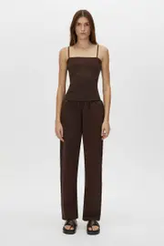 Jensen Panelled Bodice in Espresso Brown - CAMILLA AND MARC® C&M