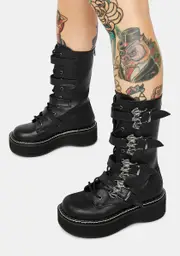 [Demonia] Creature Of Hell Platform Lace Up Boots