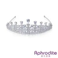 在飛比找momo購物網優惠-【Aphrodite 愛芙晶鑽】重工閃耀寶石華麗皇冠造型頭飾