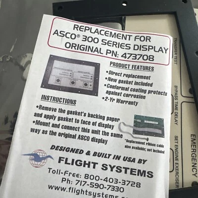 EMERSON ASCO 473708 - Membrane for 300 Series Transfer Switch Rev AE #2