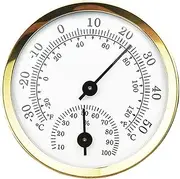 Stainless Machanical Thermo-Hygrometer Mechanical Induction Meter and No Need Battery F6T5 Humidity Element Temperature