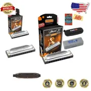 Lightweight Special 20 Key of C Harmonica Set with Case & Instructional Guide