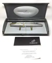 Parker Sonnet Satin Stainless G/T RollerBall Pen New in Box Product Parker#49800