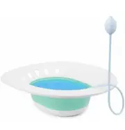 Sitz Bath Toilet Seat with Flusher Folding Bathroom Bathtub Soaking Basin Suitab