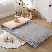C,100x200cm/39x79,Cotton Cover for Traditional Japanese Floor Futon Mattress Cotton and Velvet Mattress Cover Fully Enclosed Bedsheet Warm Thicken Mattress Protector Soft Bed Cover