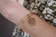 3 ALEX AND ANI Initial Charm Bracelets