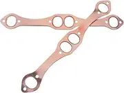NPKNGZTATW Portable Durable SBC Oval Port Copper Header Exhaust Gaskets for 327 305 350 Fit for Reusable Excellent Seal Car Accessories Gaskets