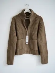 Lemaire Lambswool Blend Uniqlo Knitted Zip Up Jacket Size Medium