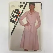 UNUSED 5279 VINTAGE SEWING PATTERN SIMPLICITY PULLOVER SHIRTDRESS SASH WOMENS