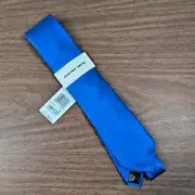 Geoffrey Beene NWT Men's 100% Polyester Tie Royal Blue Satin Solid MSRP $55