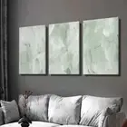 3pcs Sage Green & White Abstract Painting Wall Art Canvas Framed 50x70cm