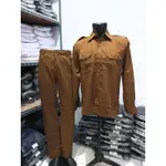 KATUN 男士卡其襯衫長袖棉毛西裝卡其色制服西服公務蜻蜓賈亞