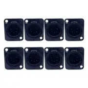 8 pcs NC5MD-L-B-1 XLR 5 pole Male Receptacle Connector Replacement for Neutrik