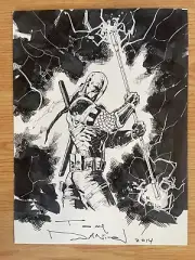 ONE-OF-A-KIND Deathstroke ORIGINAL Drawing by BATMAN Artist TONY DANIEL