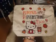Hello Kitty Pumpkin Spice & Everything Nice cosmetics bag