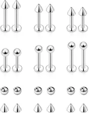 [Xwnskvvz] Lip Rings 16g Labret Jewelry Monroe Lip Ring Snake Bite Piercing Jewelry Helix Earring Tragus Cartilage Studs Surgical Steel Piercing Jewelry for Women Men