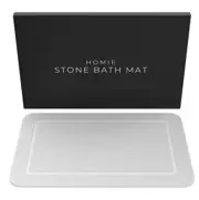 H O M I E - Stone Bath Mat for Bathroom - Diatomaceous Earth, Grey