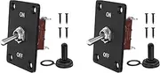 VEAUUTAY 2X Heavy Duty Toggle Switch 12V DC30A Waterproof Toggle Switch 2 Pin ON/Off SPST with Mounting Panel for Auto Car Boat
