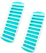 Jacent Resusable Silicone and Plastic Water Bottle Ice Cube Stick Tray, Easy Push & Pop Ice Cubes for Water Sports Bottle: 2 Pack