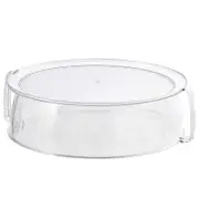 Tall Microwave Glass Plate Cover Splatter Guard Lid With Handle For Heating Pasta Warming Leftovers