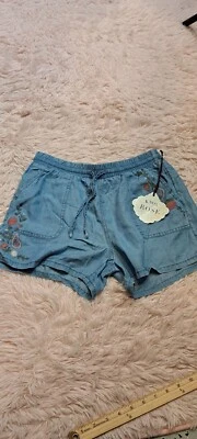 Knox Rose Women Shorts .XS Blue H Waist Elastic Waist NWT