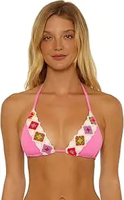 [ISABELLA ROSE] Women's 1969 Triangle Bikini Top, Adjustable, Tie Back, Swimwear Separates