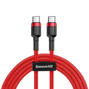 60W 3A QC3.0 PD2.0/Type C to Type C Fast Charging Data Cable For Macbook iPad Pro Oneplus 6T RED COLOR