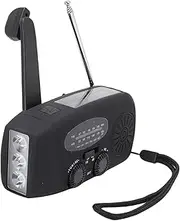 Emergency Hand Crank Solar Weather Radio with AM/FM/NOAA, 2000mAh Power Bank, 3 LED Flashlight, Radio for Power Outages Camping Survival Kits