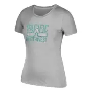 Adidas Women's "Pacific Northwest" Grey Climalite Performance T-Shirt CU0269