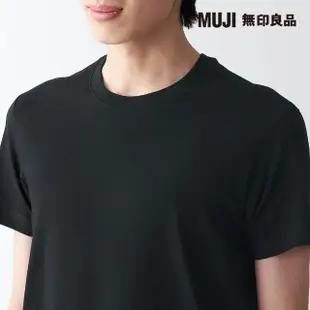 【MUJI 無印良品】男棉質無側縫天竺圓領短袖T恤(共2色)