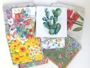 Bundle 45 floral paper napkins for decoupage, Junk journal paper ephemera, st22
