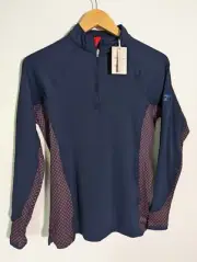 NWT WOMEN'S PETER MILLAR PULLOVER, SIZE: XS, COLOR: NV/NV (NAVY/RED/ORANGE)J524