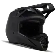 V1 Solid Matt Black Motocross Helmet