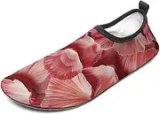[BTCOWZRV] Water Shoes for Women Men Red Oyster Shell Water Sports Shoes Slip-on Breathable Lightweight Athletic Aqua Sock